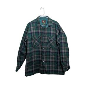 Vintage High Sierra by Mervyn's Flannel Plaid Men's Shirt Jacked Size L